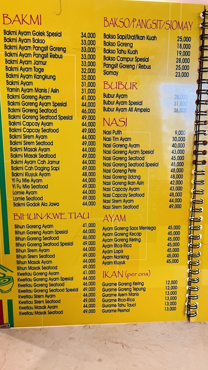 Bakmi Golek Sentul Menu - Image 2